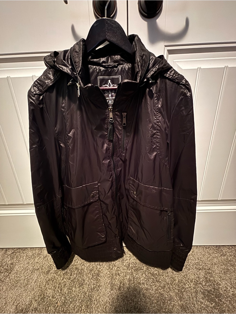 Mackage Men's Black Hooded Packable Windbreaker Jacket